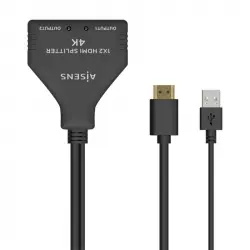 Aisens Cable Splitter HDMI 4K con Alimentación USB 30cm