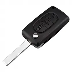 OcioDual CE0523 HU83 Carcasa Llave Mando de 3 Botones para Peugeot/Citroen/Fiat