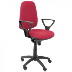 Piqueras y Crespo Tarancón Bali Silla Oficina con Brazos Fijos Granate