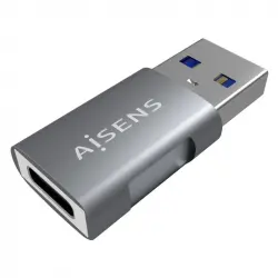 Aisens Mini Adaptador USB 3.2 Gen2 a USB -C Macho/Hembre Gris