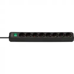Brennenstuhl Eco-Line Regleta de Enchufes con 8 Tomas con Protección de Contacto Aumentada 3m Negro