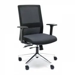 Euromof Niza Silla de Oficina Negra