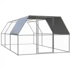 Jaula Gallinero De Acero Galvanizado 3x6x2 M Vidaxl