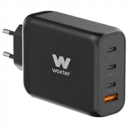 Woxter Cargador Rápido GaN con 3 Puertos USB-C + 1 Puerto USB-A 100W 5A Negro