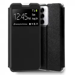 Cool Flip Cover Funda Tipo Libro Liso Negra para OPPO Reno12 5G