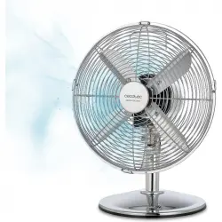 Cecotec EnergySilence 620 RetroDesk Ventilador de Sobremesa 40W 12" Cromado