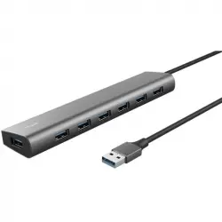 Trust Halyx HUB USB a 7 Puertos USB 3.2 Gris