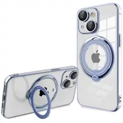 Cool Funda Ring Magnética Azul para iPhone 15