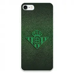 Funda Licencia Oficial Real Betis Balompié Escudo Verde Fondo Trama para iPhone 8