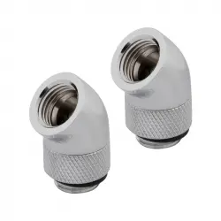 Corsair Hydro X Series 45° Rotary Pack 2 Adaptadores Cromo