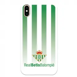 Funda Licencia Oficial Real Betis Balompié Fondo Rayas Verdiblancas para iPhone XS Max