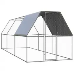 Jaula Gallinero De Acero Galvanizado 2x6x2 M