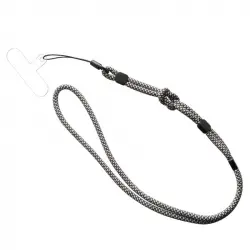 Muvit For Change Colgante Universal con Soporte Transparente + Cordon Color Negro/Blanco