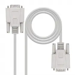Nanocable Cable Serie RS232 DB9 Macho/Hembra 3m Beige