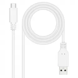 Nanocable Cable USB 2.0 USB-C Macho a USB-A Macho 2m Blanco