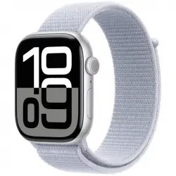 Apple Watch Series 10 GPS 46mm Caja Aluminio Plata con Correa Loop Deportiva Azul Nube