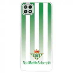 Funda del Betis Fondo Rayas Verdiblancas Licencia Oficial Real Betis Balompié para Samsung Galaxy A22 5G