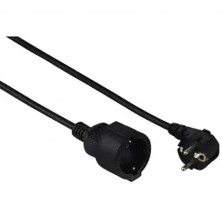 Hama Cable de Alimentación Alargador Schuko 2m Negro