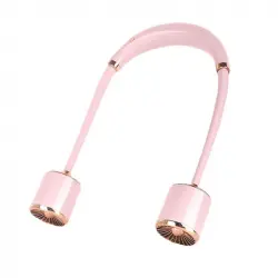Klack Ventilador de Cuello Recargable por USB Rosa