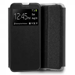 Cool Funda Flip Cover Liso Negro para Xiaomi Mi 10 Lite