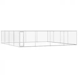 Perrera De Exterior | Jaula Para Perro | Parque Para Mascotas De Acero Galvanizado 760x760x185 Cm Cfw783967