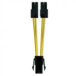 Nanocable Cable Duplicador de Alimentación CPU 4 Pines Hembra a 4+4 Pines Macho 15cm
