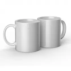Cricut Taza de Cerámica Personalizables 340ml Blanca 2 Unidades