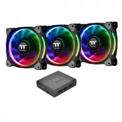 Thermaltake Riing Plus LED RGB Fan 140mm Pack 3 Ventiladores + Controlador