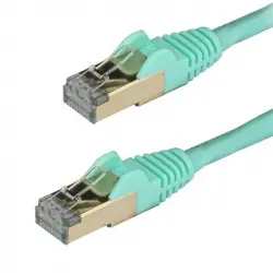 StarTech Cable de Red Snagless Cat 6A 1m Aguamarina