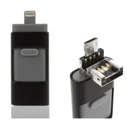 Ital i-Flash OTG 16GB USB/Micro USB/Lightning Negro