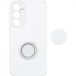 Samsung Clear Gadget Case Funda de Silicona con Anillo Transparente para Galaxy S23 FE