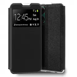 Cool Funda Flip Cover Tipo Libro Liso Negro para ZTE Blade A34