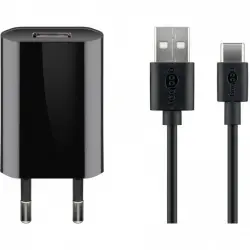 Goobay Cargador USB Tipo C 1A 1m Negro
