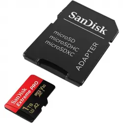 SanDisk Extreme Pro MicroSDXC 1TB Clase 10 U3 V30 A2 + Adaptador SD