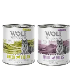 Wolf of Wilderness Free Range 6 x 400 g / 800 g - Pack de prueba - 6 x 800 g Senior - Pack mixto: pato, cordero