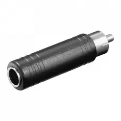 Goobay Adaptador de Audio Mono Jack 6.35 Hembra a RCA Macho Negro