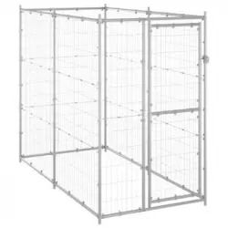 Perrera De Exterior | Jaula Para Perro | Parque Para Mascotas De Acero Galvanizado 110x220x180 Cm Cfw783939