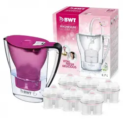 BWT Penguin Electrónica Jarra Filtradora de Agua con Magnesio 2.7L Violeta + 6 Filtros