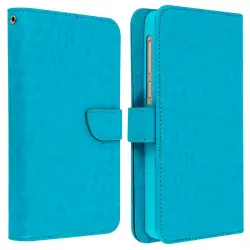 Avizar Funda Billetera Turquesa para Smartphones 5.3" a 5.5"