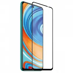 Muvit Protector Pantalla Cristal Templado Plano Marco Negro para Xiaomi Redmi Note 10 Pro