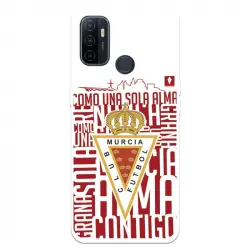 Funda Licencia Oficial Real Murcia Escudo Fondo Blanco para Oppo A53