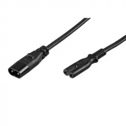 Goobay Cable de Alimentación Extensor C7/C8 2m Negro