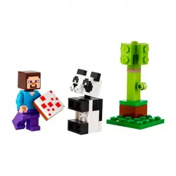 Lego Minecraft Steve And Baby Panda