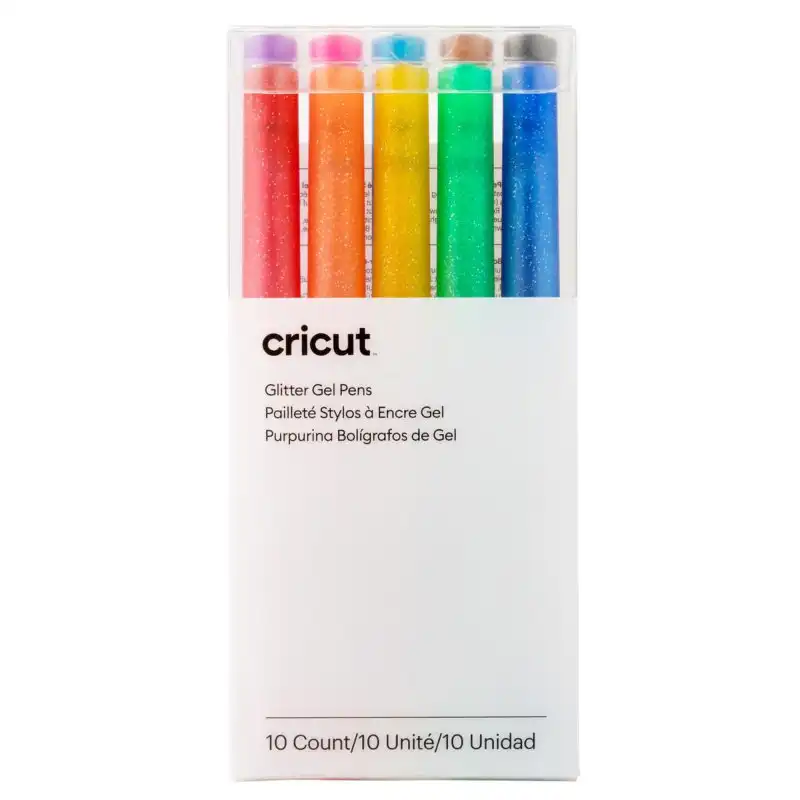 Cricut Rotuladores de Tinta de Gel con Purpurina 0.8mm Arco Iris 10 Unidades