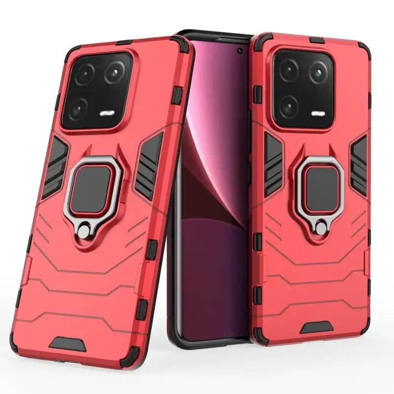 Funda Magnética Con Anillo Para Móvil Xiaomi Mi 13 Pro 5g Rojo