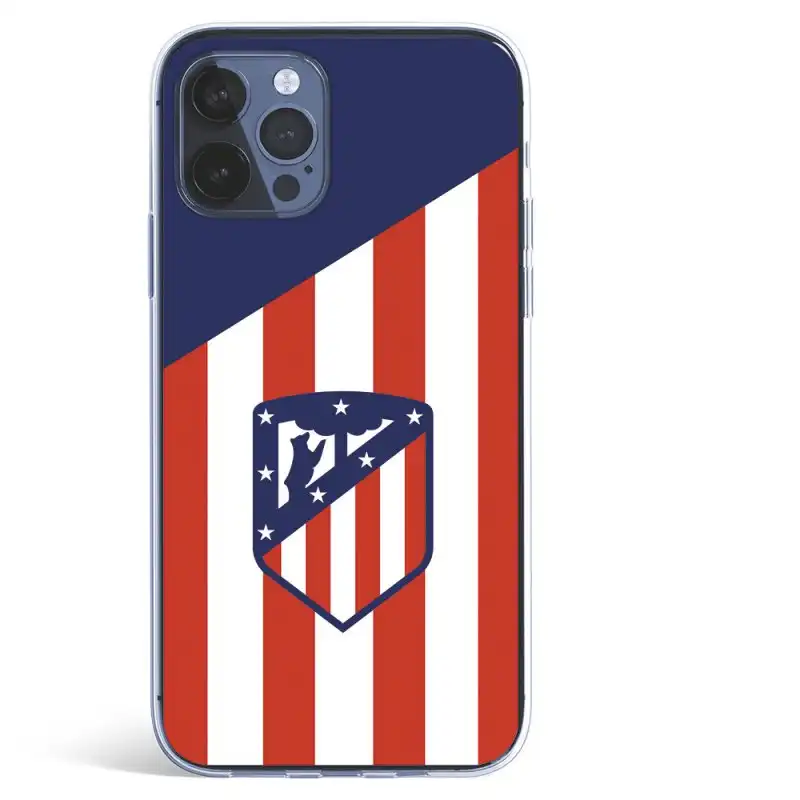 Funda Oficial Atlético de Madrid del Atleti Escudo Fondo Atlético para iPhone 12 Pro