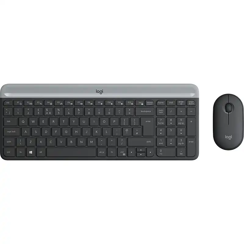 Logitech Slim Wireless Combo MK470 - Ensemble clavier et souris - sans fil - 2.4 GHz - Français - graphite