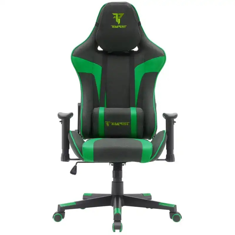 Tempest Conquer Silla Gaming Negra/Verde Tela Transpirable