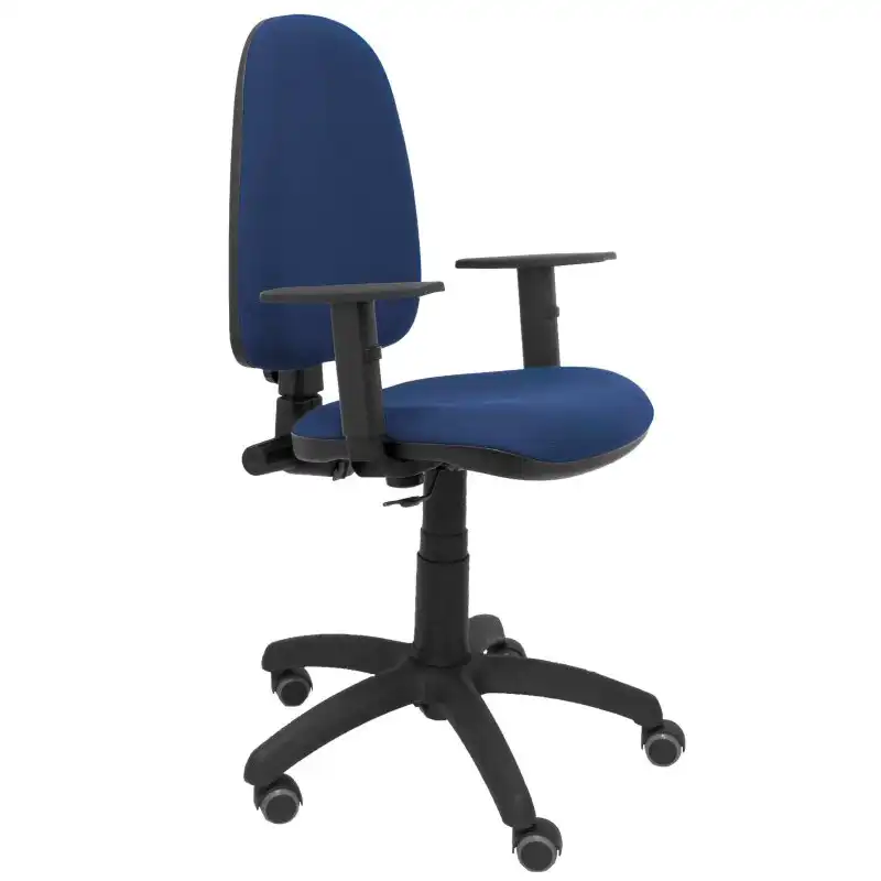 Piqueras y Crespo Ayna Bali Silla Oficina Brazos Regulables Ruedas de Parqué Azul Marino