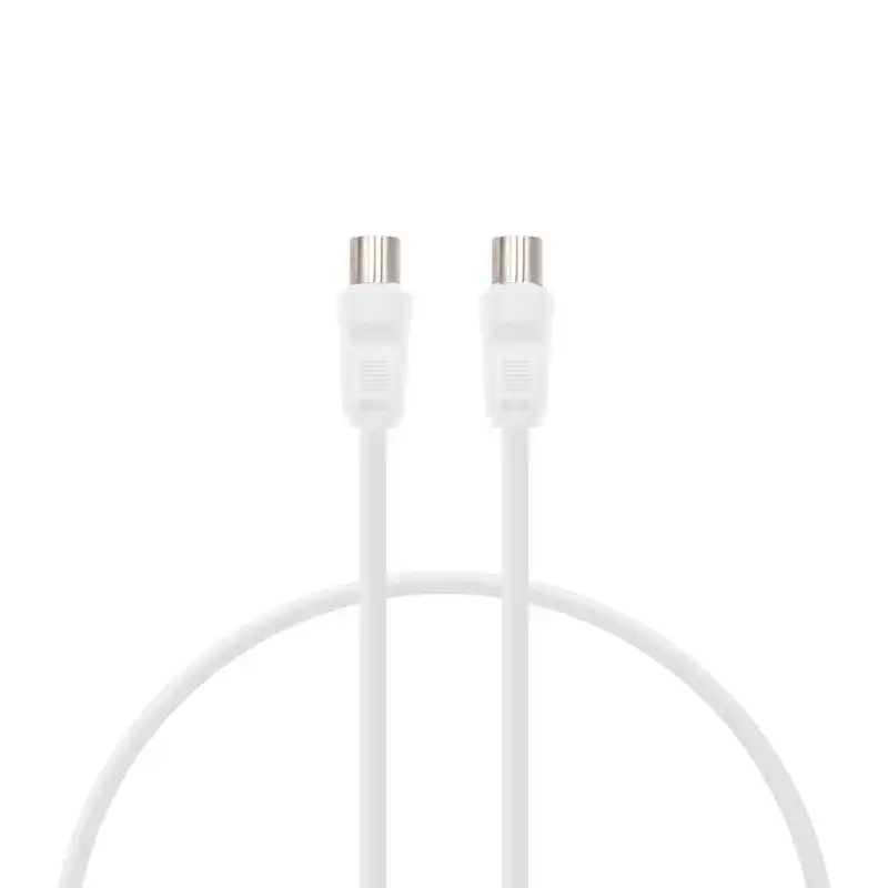 PcCom Essential Coaxial Cable 3C-2V 9.5 mm Macho / 9.5 mm Hembra 1.8 m Blanco